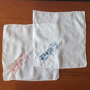 Embroidered dainty "R" handkerchiefs